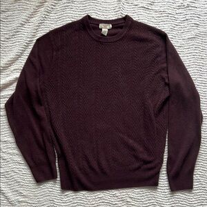 Dockers Preppy Maroon Sweater Crew Neck Pull Over Large Warm Winter